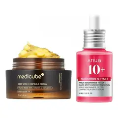 MEDICUBE - Anua Niacinamida 10% Txa 4% Vitamina C Crema Coreana