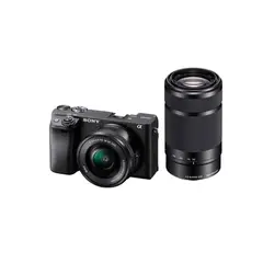 SONY - Cámara Alpha 6400 con lentes 16-50 mm y 55-210 mm en color negro