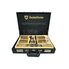 SWISSHOME - Cubiertos De Lujo 84 Pcs Acero Inoxidable Quirúrgico 18/10