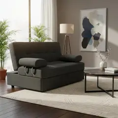 PULLMAN - Sofá Cama Angela Con Brazos Gris Oscuro