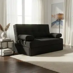 PULLMAN - Sofá Cama Angela Con Brazos Negro