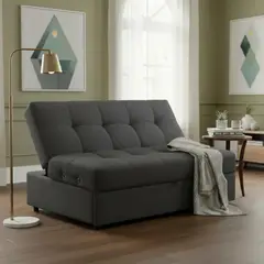 PULLMAN - Sofá Cama Angela Con Brazos Gris Antifluidos