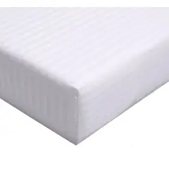 GENERICO - Sabana Ajustable + Fundas Hoteleras 250 Hilos Doble Blanco Algodón Poliéster