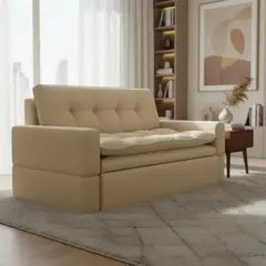 PULLMAN - Sofá Cama Ethel Beige Tela