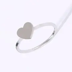 GENERICO - Anillo Corazón Acero Inoxidable + Estuche Tureloj