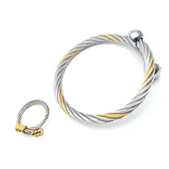 GENERICO - Pulsera Y Anillo Acero Inoxidable + Estuche Tureloj