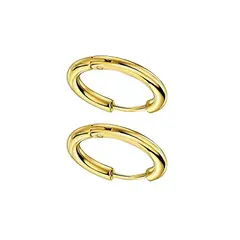 GENERICO - Aretes Candonga Lisa Acero Unisex Tureloj