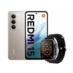 XIAOMI - Celular Redmi 15 256GB 8GB RAM 4G Titanium Gris + Smartwatch Obsequio