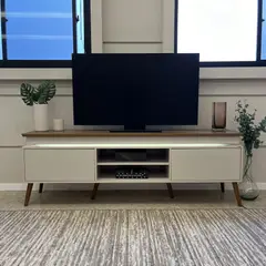 BERTOLINI - Mueble Rack para TV de hasta 75 Lumina 62x180x41cm incluye soporte