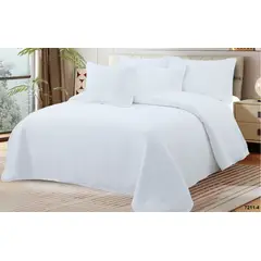 REALTEX - Colcha Real Tex Jacquard Algodón 7211-4 Blanco - Doble, King.
