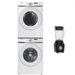 SAMSUNG - Combo Lavadora 20 Kg Carga Frontal WF20T6000AW/CO + Secadora DVG20T6000W/CO + obsequio licuadora