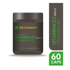 RESUNDAY - VITAMINA D3 2000 UI + VITAMNA K2 80 MCG FRASCO 60 CAPSULAS BLANDAS