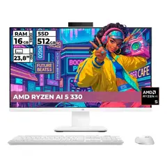 ASUS - TODO EN UNO RYZEN AI 5-330 16GB RAM 512GB SSD 24 FHD SANDSTONE WHITE