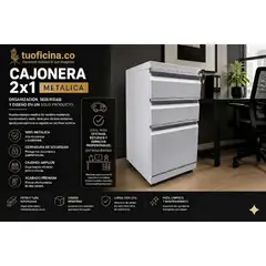 GENERICO - CAJONERA 2X1 METALICA GRIS