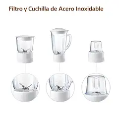 GENERICO - Extractor Jugos Licuadora 4 En 1 Picatodo Y Molino 800w