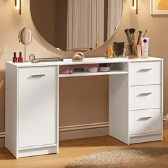 MADESA - Tocador Maquillador Escritorio 1 Puerta 3 Cajones