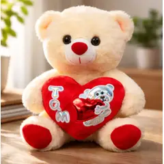 INFANTILES CAJUROMIX - Peluche Oso Suave Y Tierno Con Corazón te Quiero 25cm