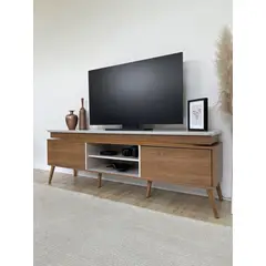 BERTOLINI - Mueble Rack para TV de hasta 75 Lumina 62x180x41cm incluye soporte