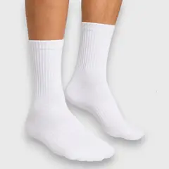 GENERICO - Medias básicas Blancas 3/4 Unisex