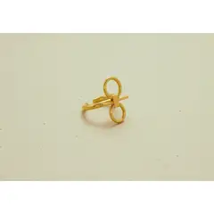 AMORINO JEWELRY - Anillo Sentido con Baño de Oro de 24 kt de 5 Micras