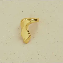 AMORINO JEWELRY - Anillo Olas con Baño de Oro de 24 kt de 5 Micras