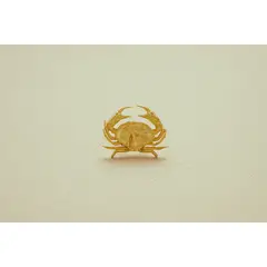 AMORINO JEWELRY - Anillo Cangrejo con Baño de Oro de 24 kt de 5 Micras