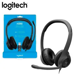 LOGITECH - Diadema USB Negra con Micrófono Cancelador de Ruido Audio Digital Estéreo para PC Diadema