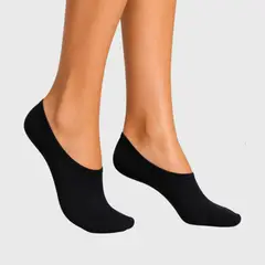 GENERICO - Medias Básicas Negras Cortas Unisex