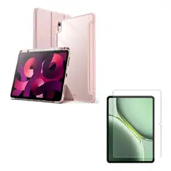GENERICO - FORRO ESTUCHE SMART CASE CRISTAL PARA SAMSUNG S10 FES9 FE+ VIDRIO PARA TABLET ROSA