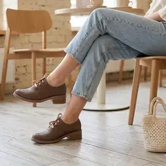 CALZADO TRIUNFO - Zapato Oxford - - Cinta - Cafe