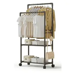 ZHOPI CO - Perchero Organizador Multiusos Doble Con Ruedas