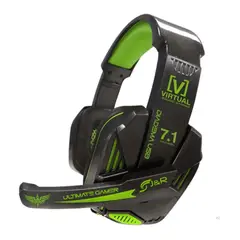 J&R - Diadema Gamer 7.1 RGB USB Pro Gaming - Sonido Envolvente 7.1 - Micrófono HD - Rojo, Azul y Verde