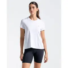 RACKETBALL - Camiseta Equilibrio Con Panel en Malla, Color Blanco Para Mujer