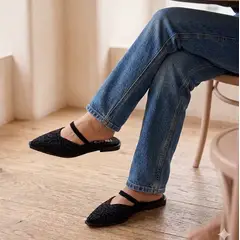 CALZADO TRIUNFO - Zapatos Zuecos - - Correa - Negro