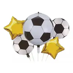 GENERICO - Kit Bouquet Globo Futbol Soccer Feliz Cumpleaños Estrella