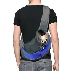 GENERAL - Bolso Transportador Portátil Mascotas Perro Gato Ajustable Azul