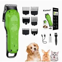 GENERICO - Máquina Cortadora de Pelo para Mascotas Kemei KM-CW10 USB Recargable