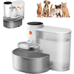 TY - Fuente De Agua Automática Inteligente Para Mascotas 3.5L Inalámbrica Con Doble Tanque