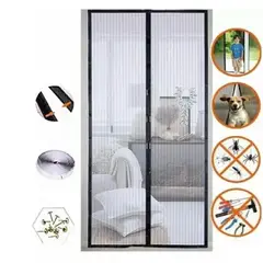 GENERICO - CORTINA MOSQUITERA MAGNÉTICA PARA PUERTAS 210cm x 100cm