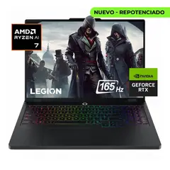 Lenovo - PORTATIL GAMER LEGION 5 - RYZEN 7 - RTX 5060 8GB - 40GB RAM - 2TB SSD - 15.3" WUXGA 165 Hz