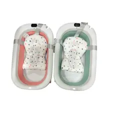 GENERICO - Bañera Plegable Con Soporte Para Bebés Y Control De Temperatura - Rosada