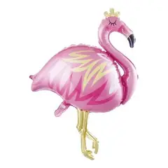 GENERICO - Globo Metalizado Flamingo Rosado Corona 93x80cm Comprar Ya