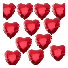 GENERICO - Kit Globos Corazon Rojo Metalizado Decoracion Valentin Ya