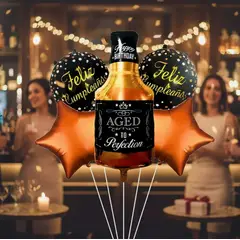 GENERICO - Bouquet Globos Cumpleaños Whiskey Hombre Padre Papa Comprar