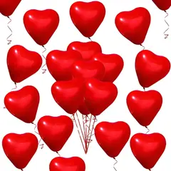 GENERICO - 12 Globos Forma Corazon San Valentin Fiesta Aniversario Ya