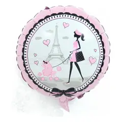 GENERICO - Globo Eiffel Paris Chica Compras Amor 45x45cm Comprar