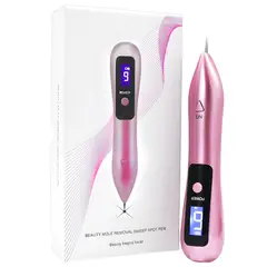 GENERICO - Lapiz Plasma Removedor De Lunares Verrugas Pecas LCD USB 9 Niveles Uso Facial En Casa