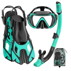 INNOVA - Set Snorkel Careta Aletas Natacion Buceo Material Flexible
