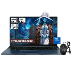 ASUS - PORTATIL INTEL CORE 5-120U 12GB RAM 512GB SSD 15 FHD + MOUSE ORIGINAL