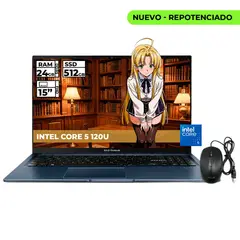 ASUS - PORTATIL INTEL CORE 5-120U 24GB RAM 512GB SSD 15 FHD + MOUSE ORIGINAL